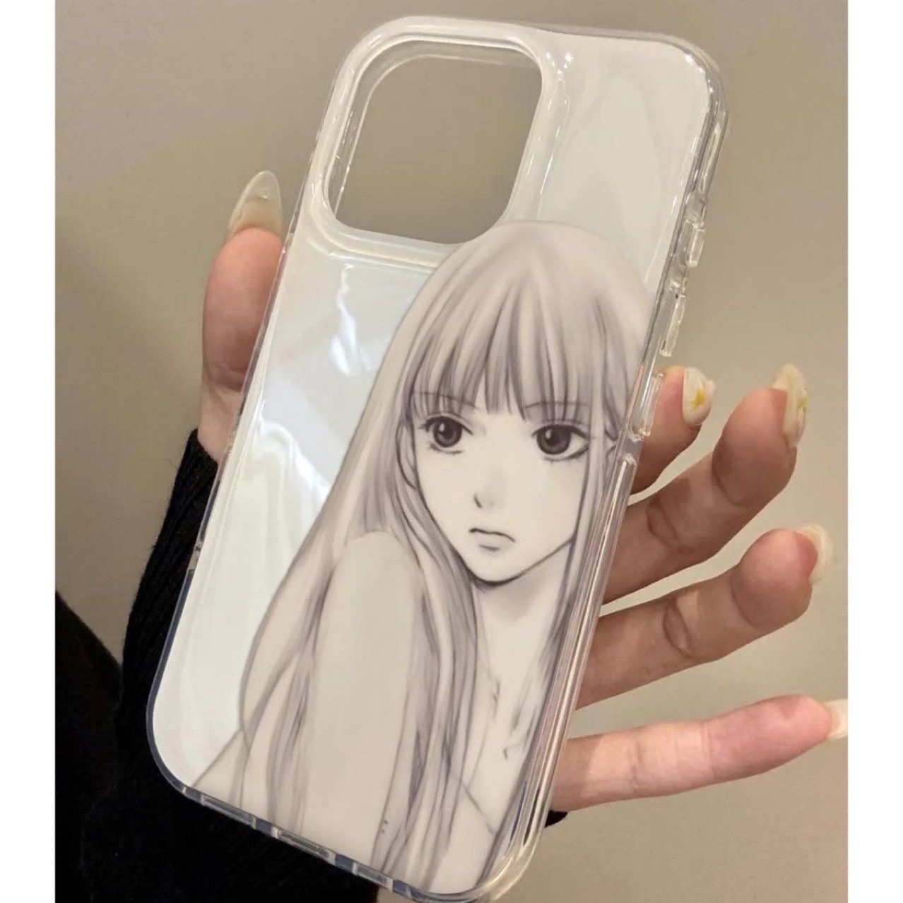 线条爽子苹果1716ProMax手机壳iPhone15新款13/14防摔12背硬软边