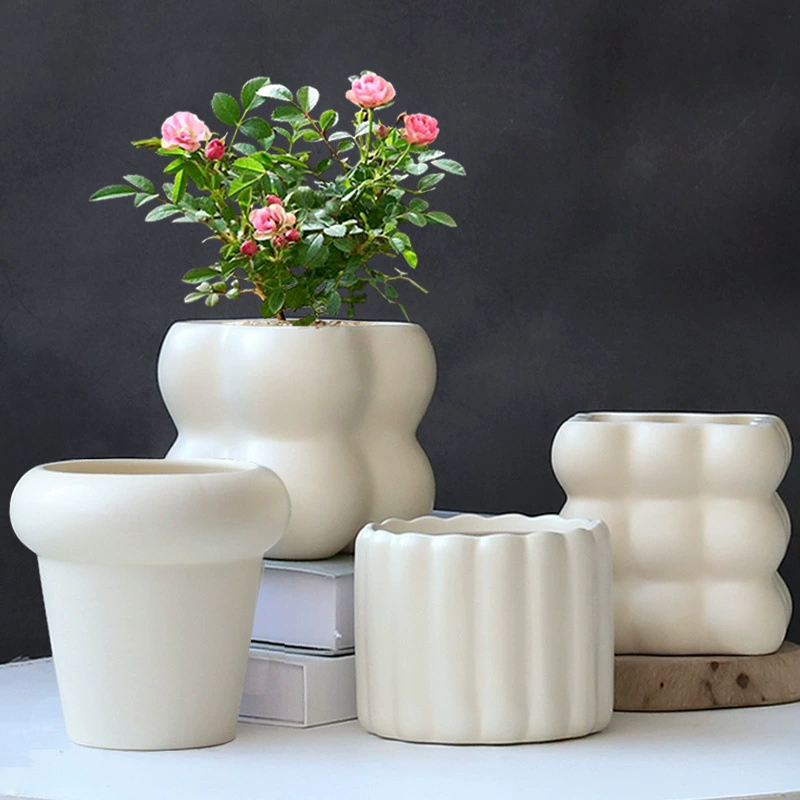 Керамические цветочные горшки скандинавские домашние изысканные белые ветры легкие и роскошные креативные сливочные ветры фаленопсис мясистый горшок бесплатная доставка