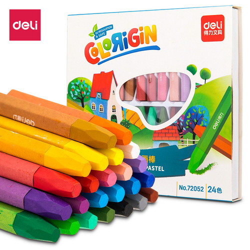 Deli 72052 Color Oil Pastels Children's Art Painting Graffiti Color Crayons Set 12/18/24/36