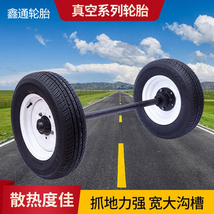 Carriage Wheel 400-10/155-80-R13 Vacuum Series Tire Thickened Solid Inflatable Trailer Agricultural Vehicle