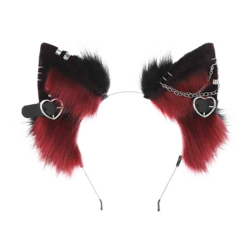 Hecho a mano de peluche lindo bestia oído Cosplay comic show punk diadema chica caliente tocado estilo europeo y americano accesorios para el cabello