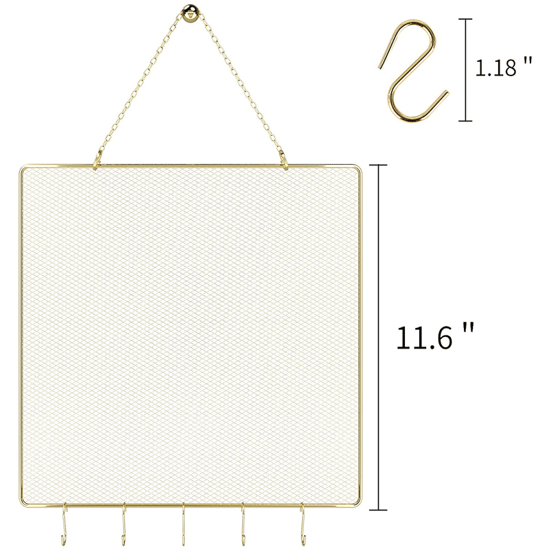 家居墙面装饰壁挂首饰架金属网格珠宝展示架项链耳环饰品收纳挂架
