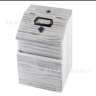 Factory Supply Wooden Charity Donation Box Suggestions Complaint Box List Lock Wall Letter Box Number Z7