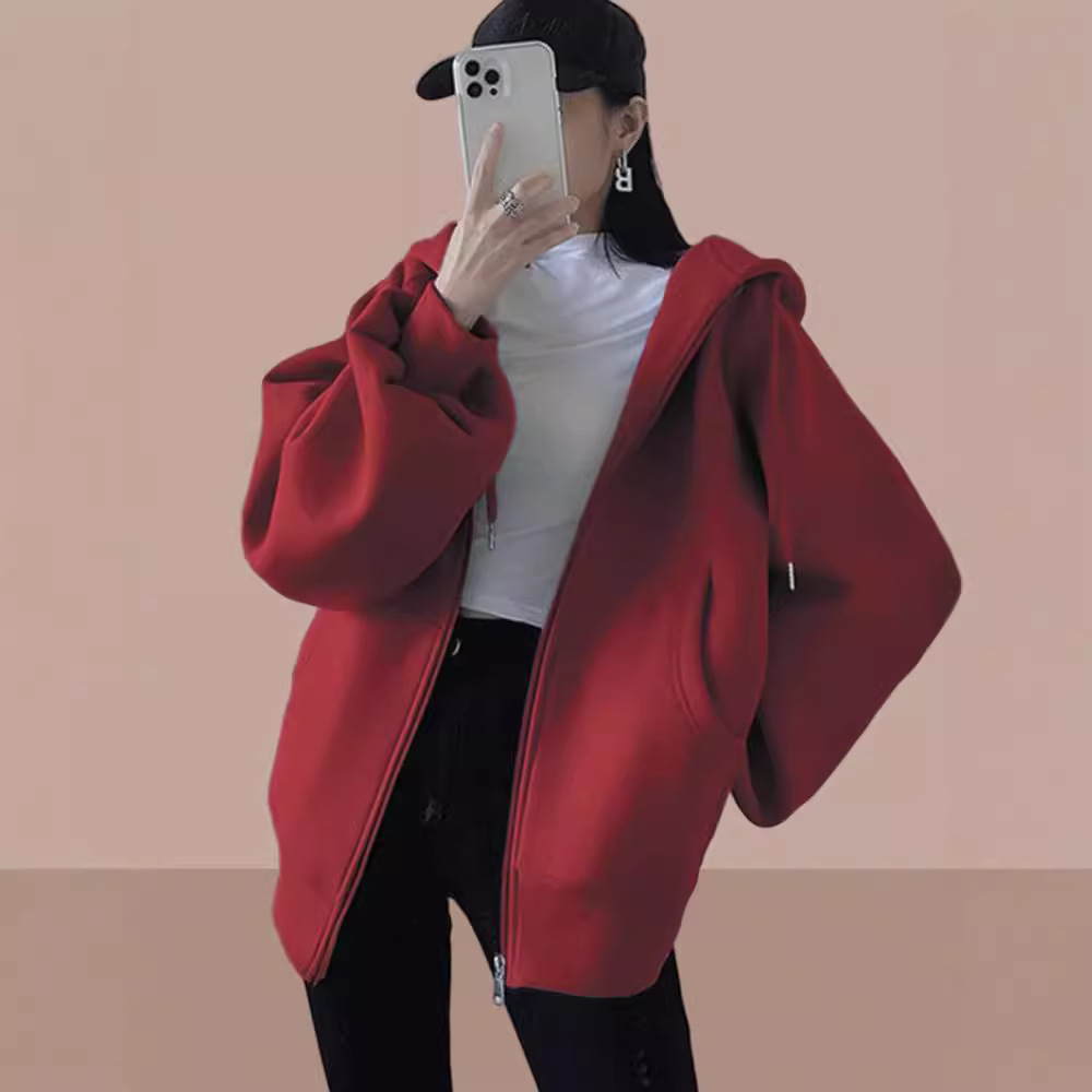Burgundy autumn sweatshirt