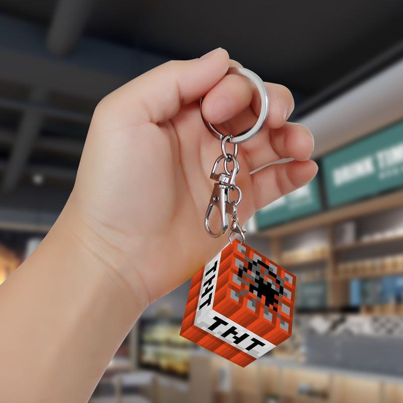 Minecraft Rubik's Cube Keychain Mc Peripheral Children's Student Tnt Type 2Nd and 3Rd Level Rubik's Cube School Bag Pendant Minecraft Rubik's Cube Keychain Mc Peripheral Children's Student Tnt Type 2Nd and 3Rd Level Rubik's Cube School Bag Pendant