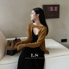 【LS新品牌】黑标极简大牌 早秋上新极简时尚优雅针织罩衫3086#