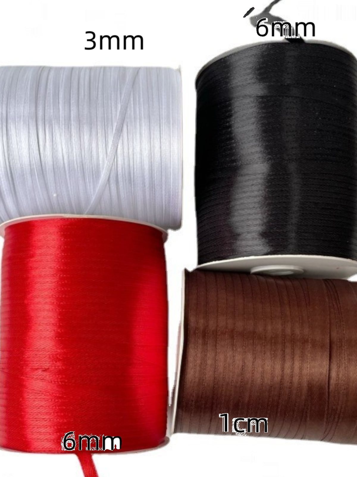 3mm6mm10mm缎带吊牌挂绳手工diy书签蝴蝶结细丝带气球扎带彩带