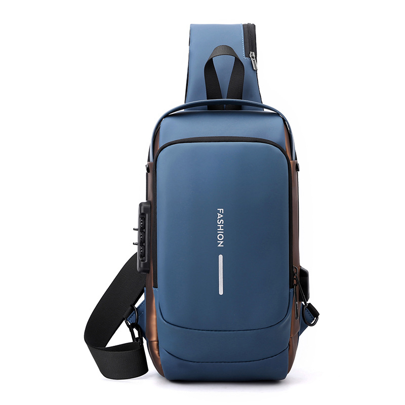 Zipper Closure Type Single Shoulder Strap Strap Type Men's Business Streetwear Solid Color Oxford Cloth Waist Bags