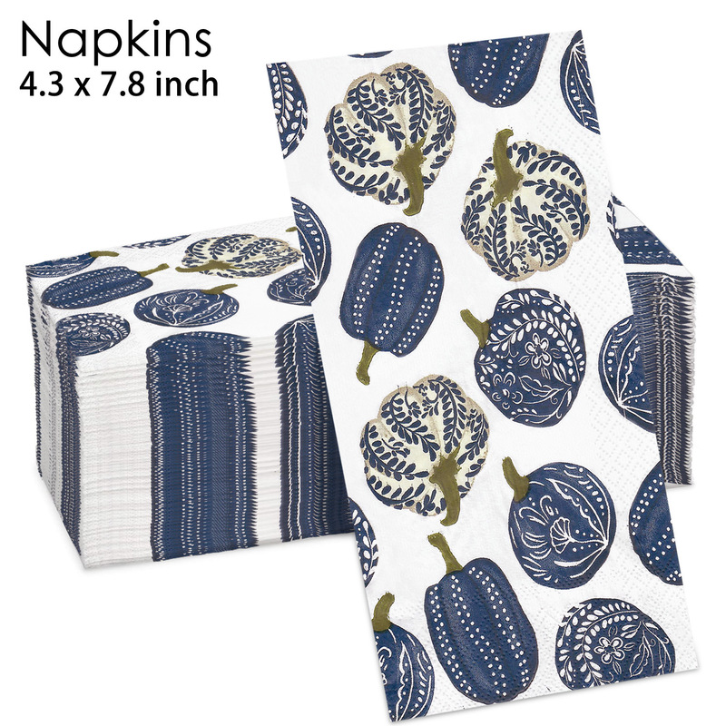 Jiuyi New Product in Stock Halloween Party Innovative Blue Full Pumpkin Disposable Printed Long Handkerchief Paper Jiuyi New Product in Stock Halloween Party Innovative Blue Full Pumpkin Disposable Printed Long Handkerchief Paper