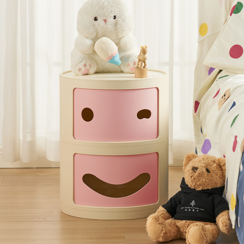 Nordic Children's Bedside Circular Home Simple Creative Bedroom Storage Cabinet Instagram Small Cabinet