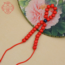 木珠串珠吊绳五路财神挂绳春节年货喜庆挂件配饰吊绳车挂装饰配件