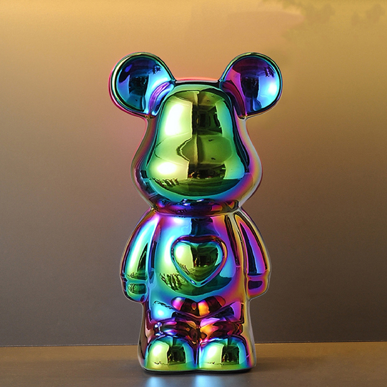 軽奢風テレビ台 漫画風ハートベア ネットで話題のベア飾り トレンドブランドkaws ブロックベア 新居リビング 大型