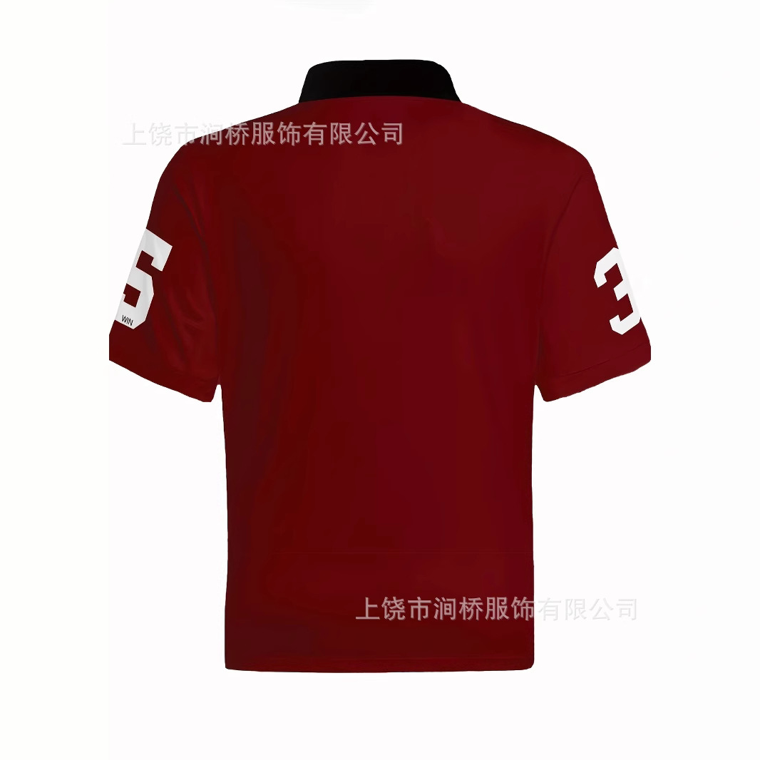 Polo de hombre con estampado 3D para comercio transfronterizo 2025, camiseta polo sin mangas informal con patrón para hombre, estilo D de seda helada.