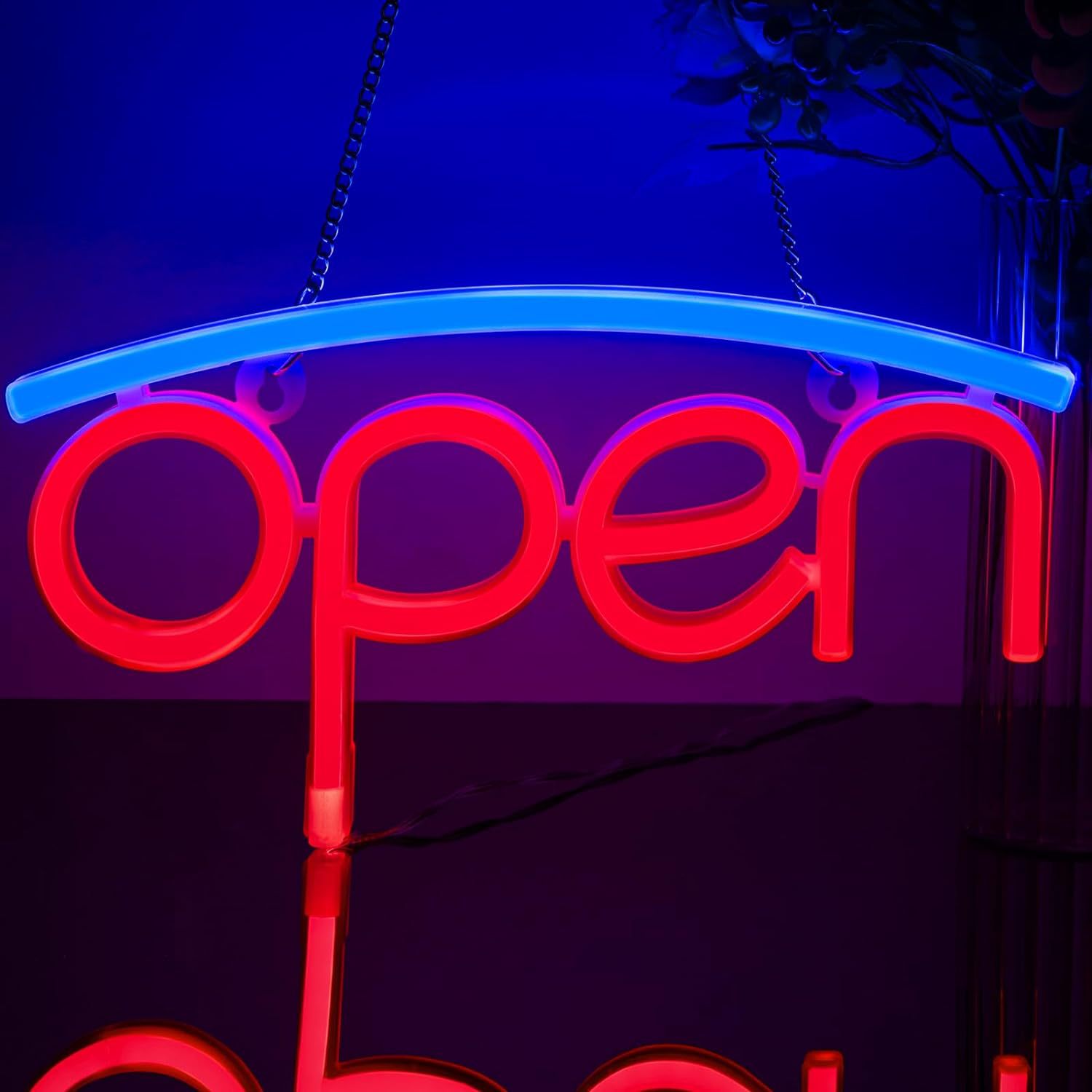 open霓虹灯发光英文字母店铺营业招聘open灯牌直播间吸引眼球灯牌
