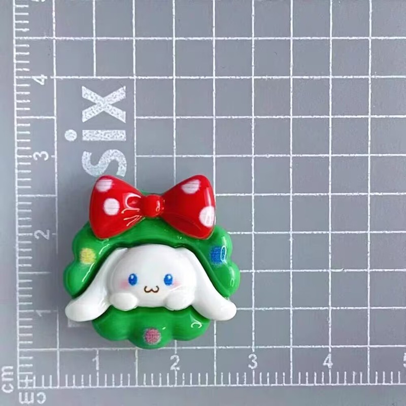 卡通亮面圣诞玉桂狗树脂配件diy奶油胶发夹头绳手机壳饰品材料|undefined