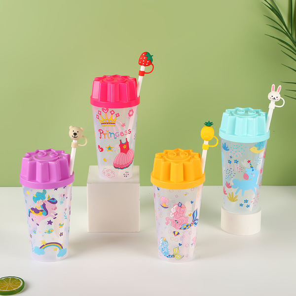 cartoon transparent plastic children's glass