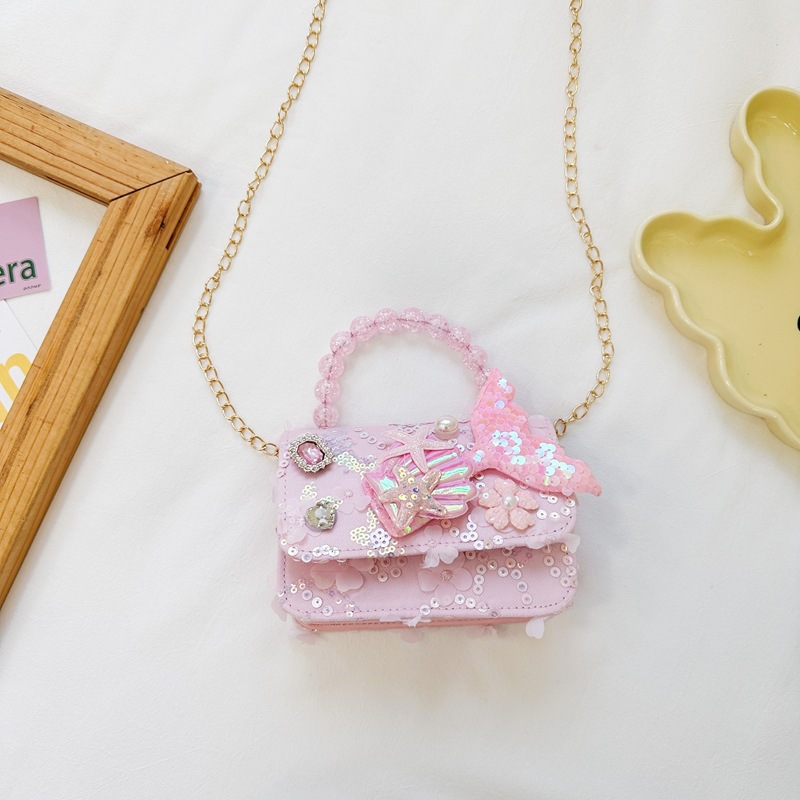 Mermaid Pearl bolso de moda lindos bolsos de encaje frescos princesa tesoro de mujer para salir a jugar con bolsos de tramo inclinados