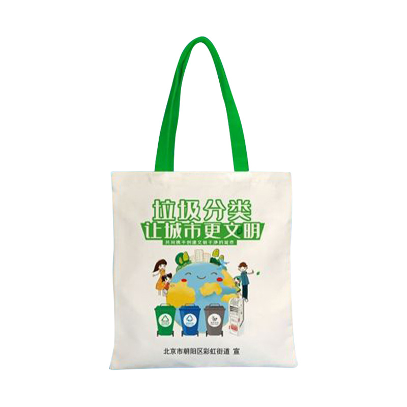 Bolsas de lona personalizadas logotipo de protección ambiental basura clasificación de promoción de protección ambiental portátil bolsa de lona personalizada bolsa de algodón