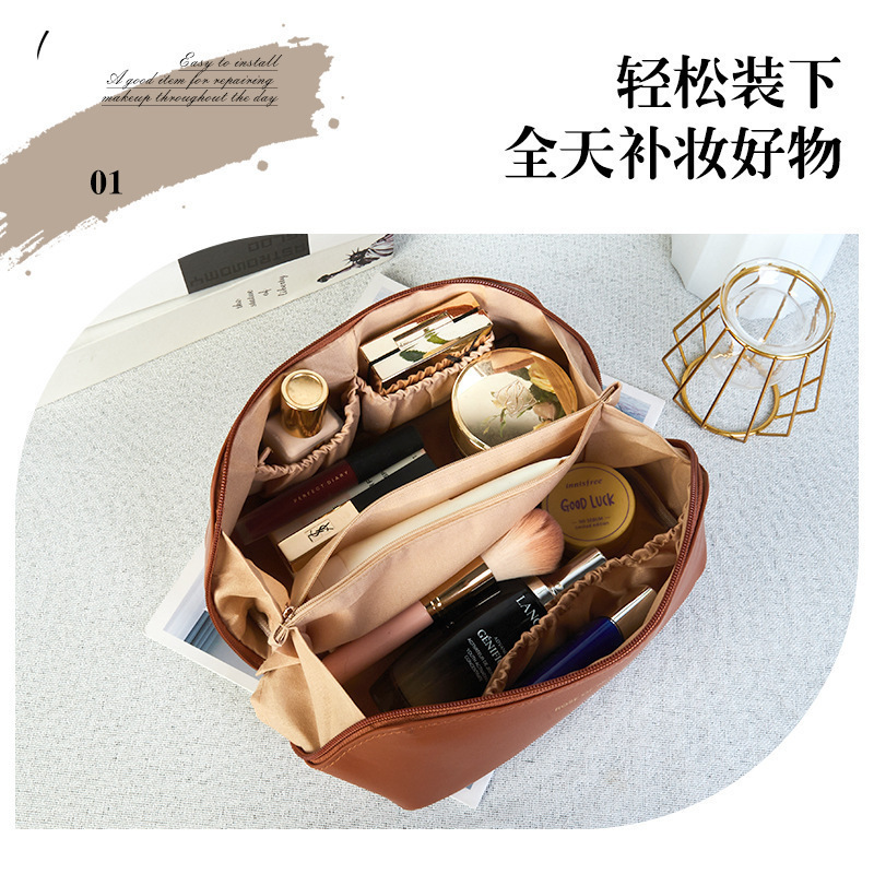 新型PU化粧バッグ高級感大容量枕バッグ旅行収納バッグ携帯収納袋卸売り|undefined