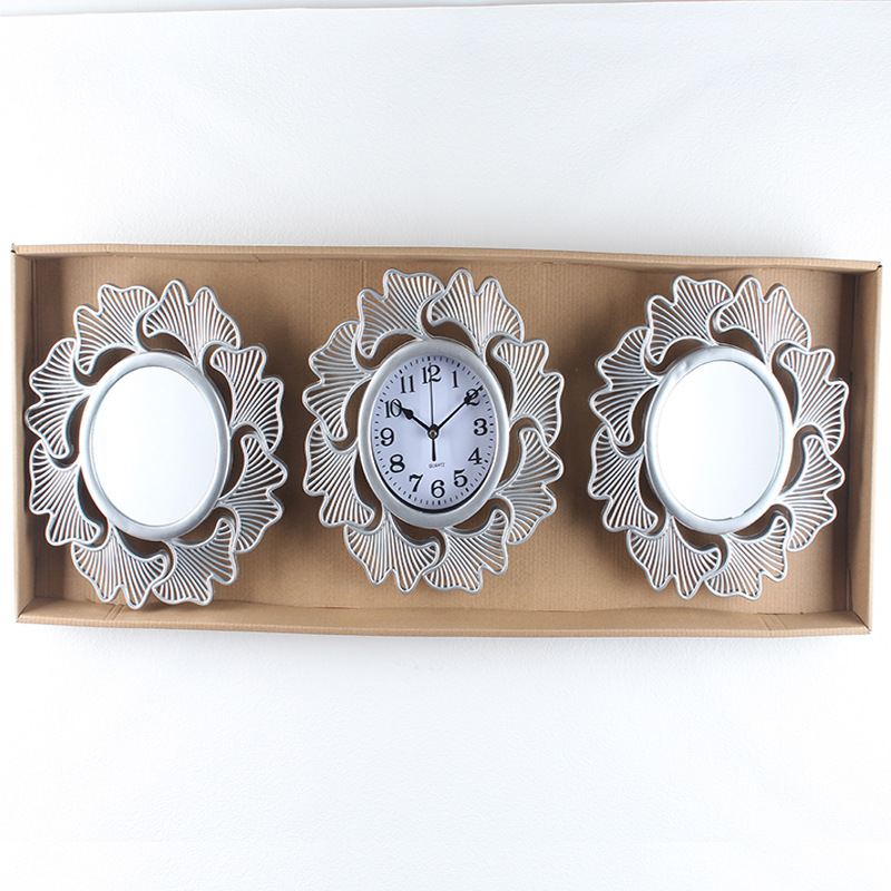 Reloj de pared europeo/americano moderno simple, reloj triple decorativo, reloj de cuarzo creativo de moda para sala/comedor