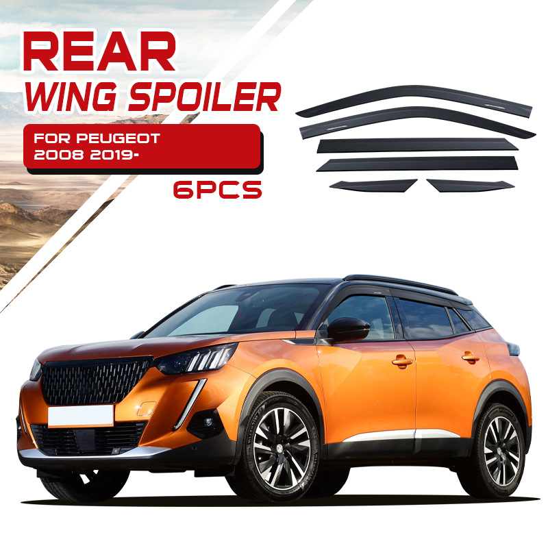 Logotipo aplicable 2008 coche cubierta de lluvia especial Peugeot ventana de coche ceja de lluvia cubierta de visores