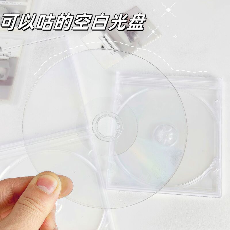 Ins Transparent Disc Wholesale Simple Unprinted Unburned CD Star-chasing Goo Disc diy Material Plastic Sheet Self-made Surrounding