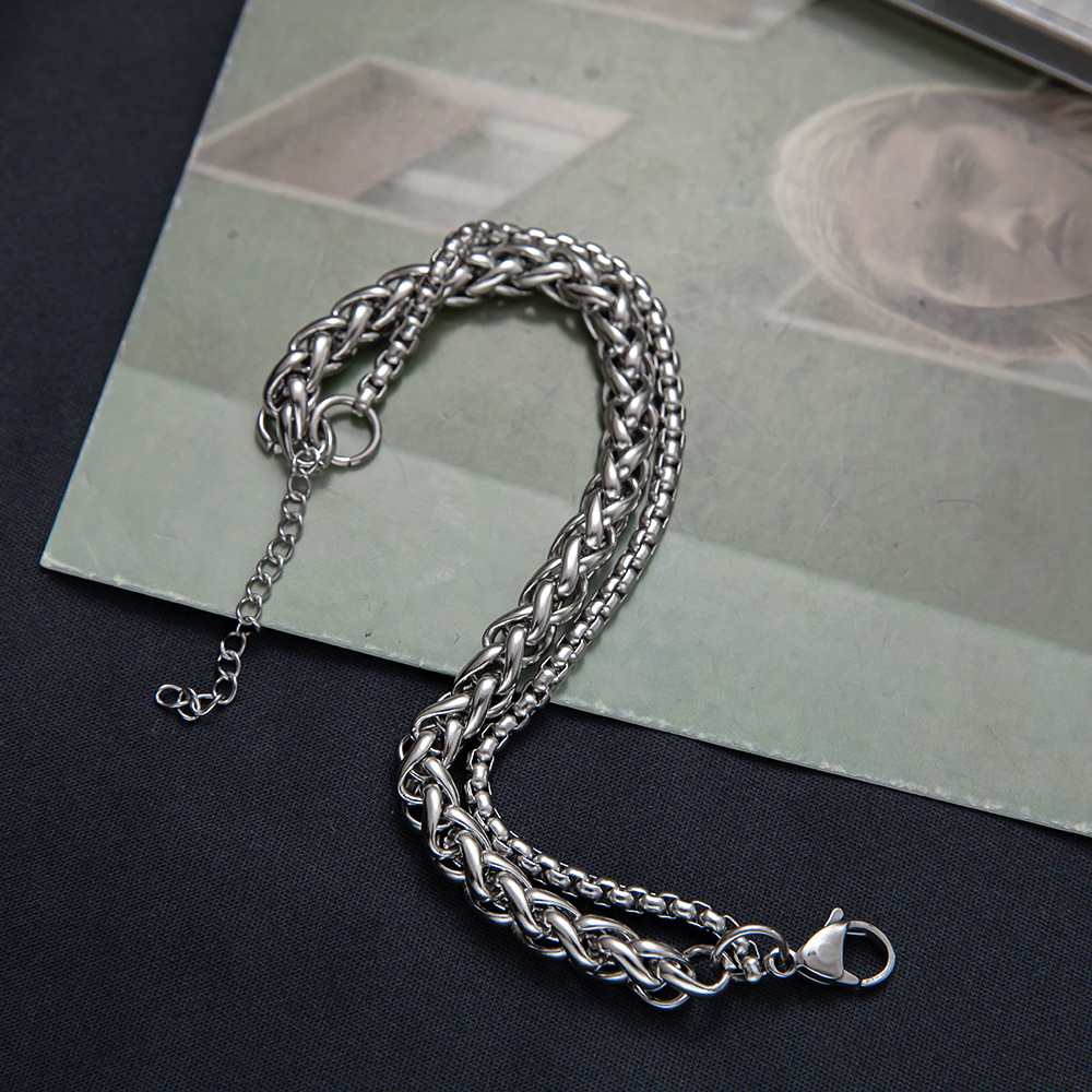 Original Design Solid Color Titanium Steel Handmade Bracelets 1 Piece