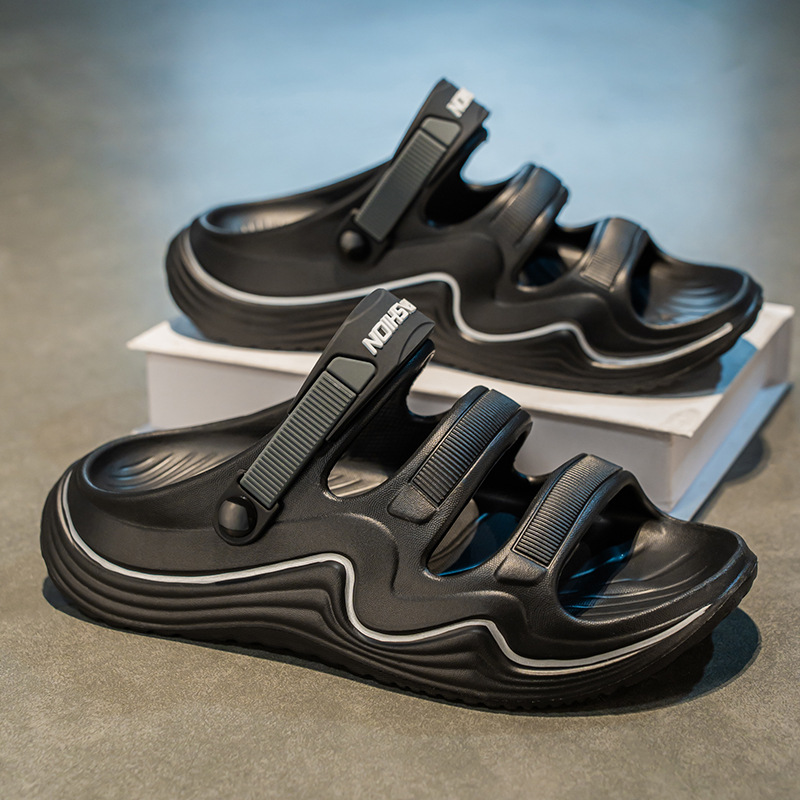 Sandalias para hombre 2025 nuevo estilo de verano estilo deportivo al aire libre Douyin estilo caliente zapatillas de conducción zapatos de playa antideslizantes