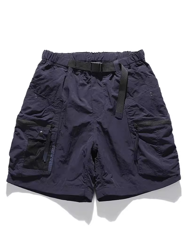 日系アウトドア機能多ポケットレトロ工装半ズボン男性日系潮牌ゆるいストレートカジュアル五分ズボン