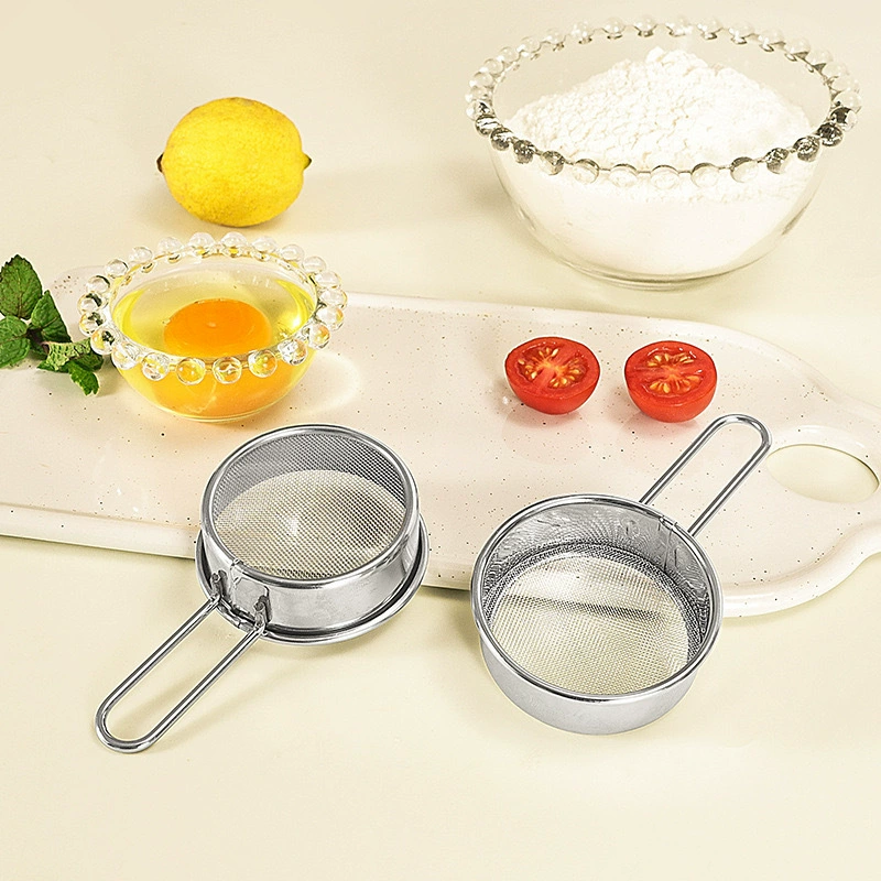 Микрофильтр для порошка какао из нержавеющей стали, мини-сито для выпечки, разбрасыватель муки, бытовой