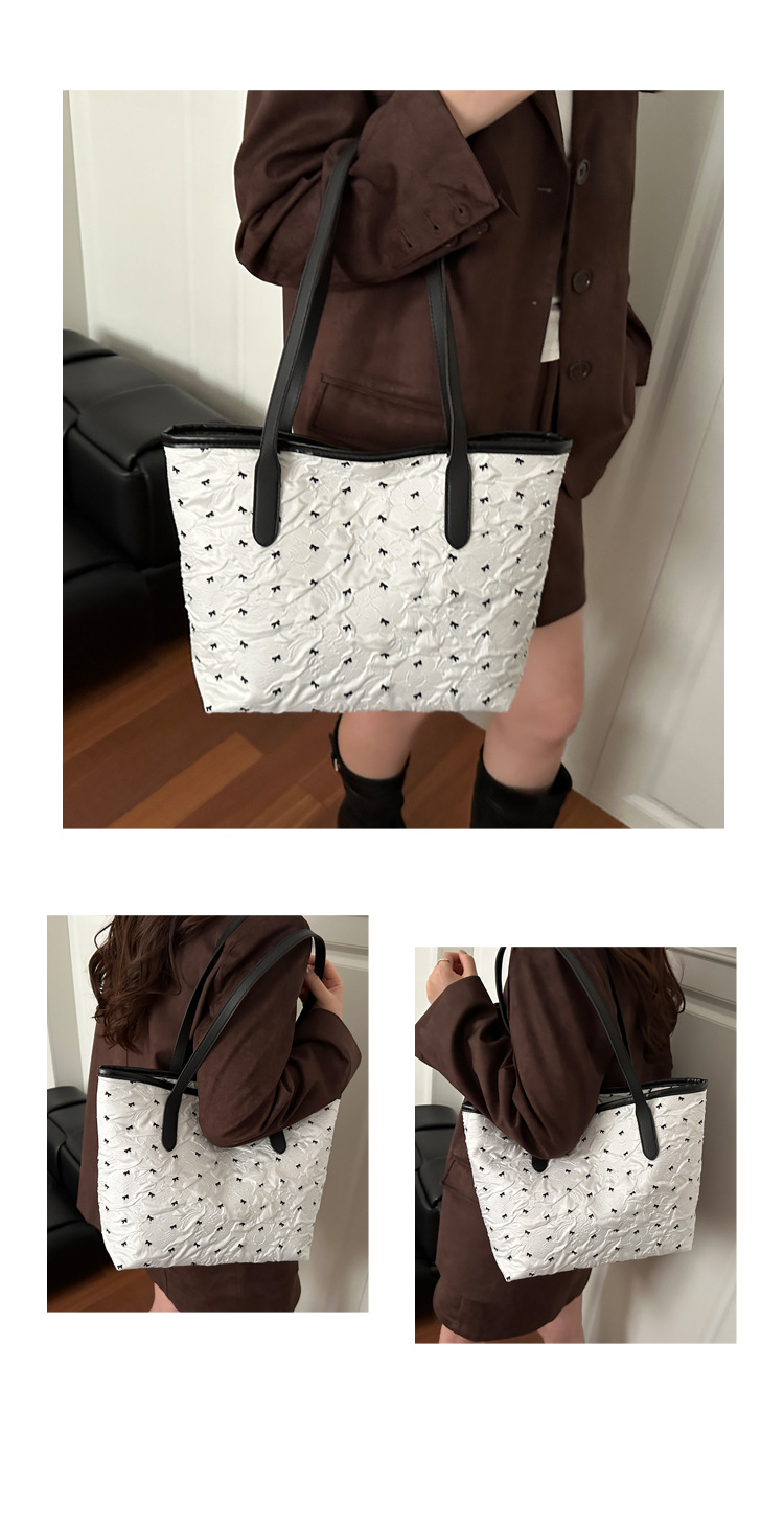 Borsa a spalla da donna stile coreano con fiocco per l'inverno_voghion.com