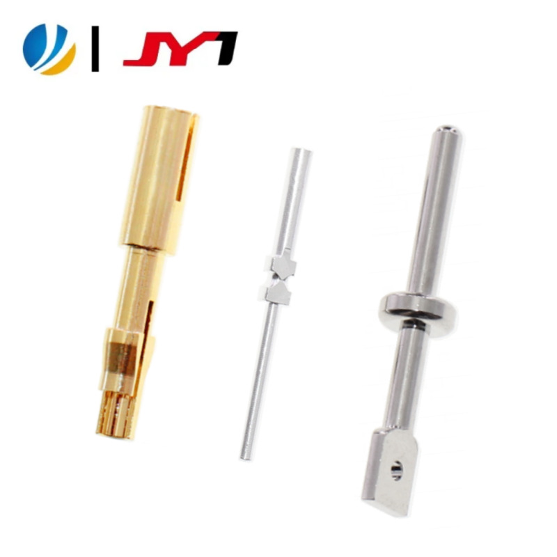 聚盈铜镀镍2.0航空插针653677电源连接器2.0公针铜插针端子定制