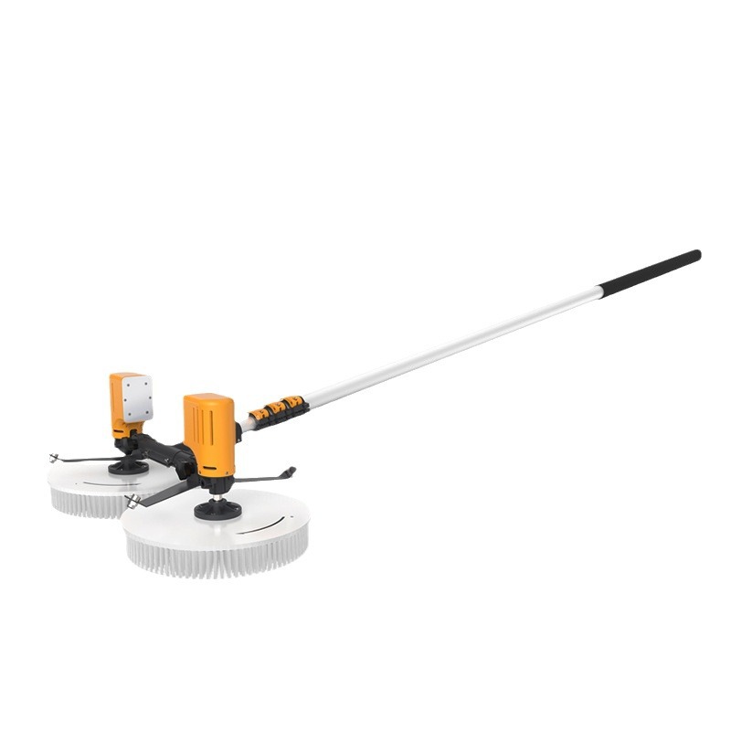 Herramientas de limpieza de paneles fotovoltaicos Equipo de limpieza de plantas de energía fotovoltaica de techo Barra telescópica Cepillo de limpieza eléctrico portátil