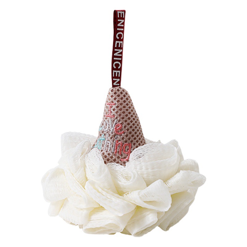 Bola de baño lindo helado Toalla de baño Niña bebé baño artefacto Baño flor Linda Bola de la burbuja suave y no dispersos