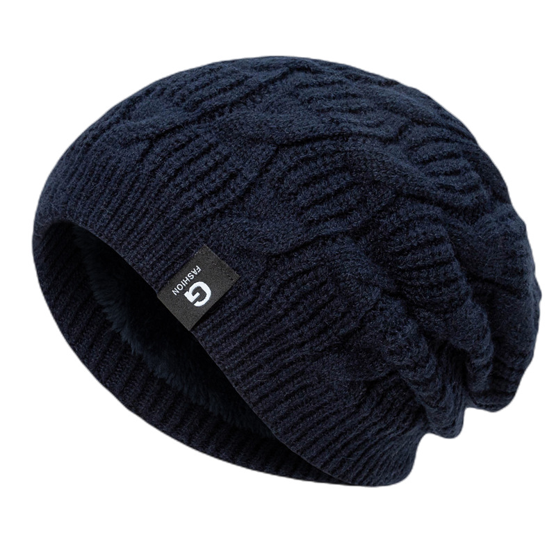 Knitted Beanie Hat For Men Warm Winter Woolen Pullover Cap_voghion.com