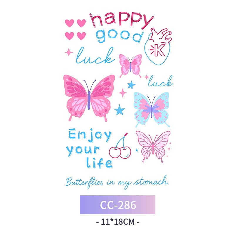 Transfronterizo en stock al por mayor de halloween colorido mariposa tatuaje pegatinas simulación sangrienta cicatriz pegatinas divertidas pegatinas impermeables