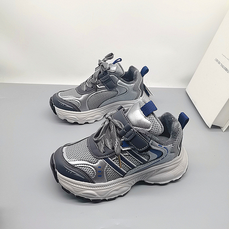 32-37 Zapatos deportivos infantiles de moda infantil de algodón 2025, primavera y otoño nuevos zapatos casuales de niñas con suela suave transpirable