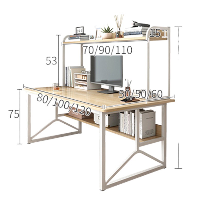 Escritorio de computadora escritorio estantería escritorio integrado simple dormitorio estudiante aprendizaje escritorio en casa