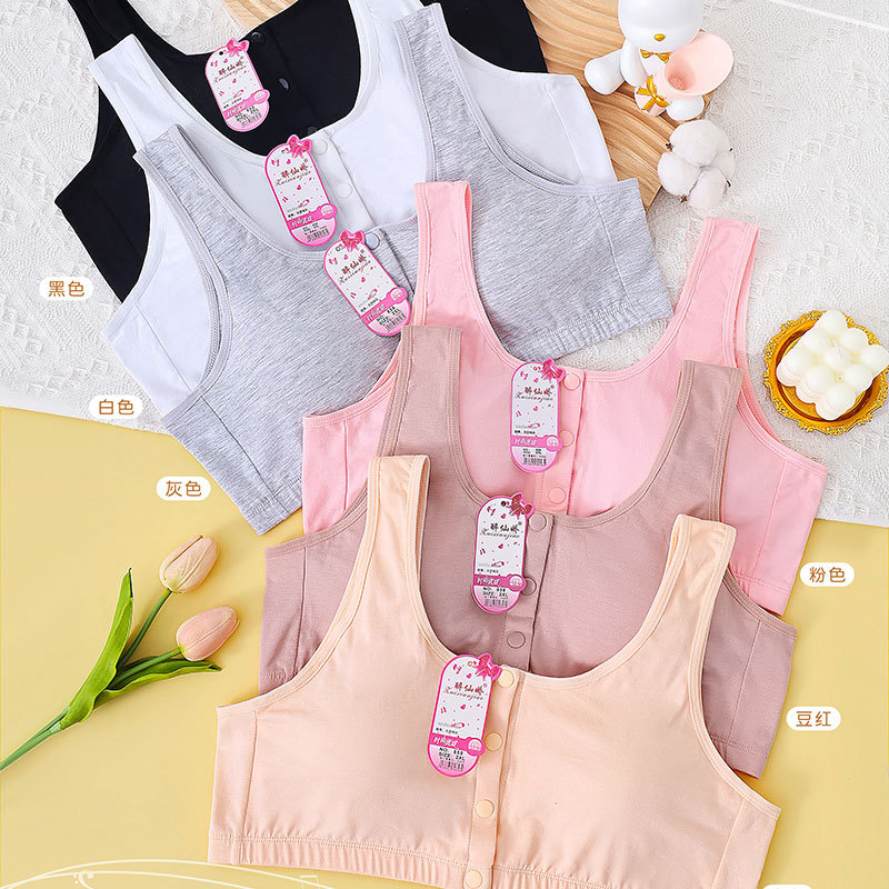 강철 반지 플러스 사이즈 브래지어없이 공장 도매 면 새로운 노인 조끼 브래지어 러시아 주문