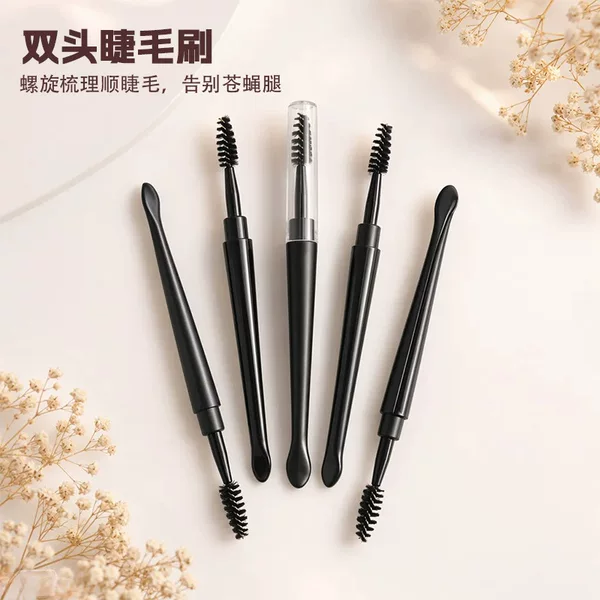 Eyebrow Brush, Small Portable Spiral Eyebrow Brush with Cover, Eyebrow Brush and Eyelash Brush Two-In-One, Wild Eyebrow Brush, Affordable Beauty Tool