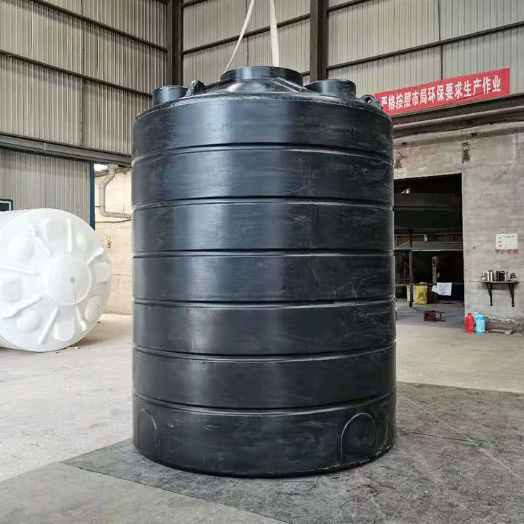 黑色水塔 避光10吨塑料水箱 10立方水处理防晒加厚储罐 PE塑黑色