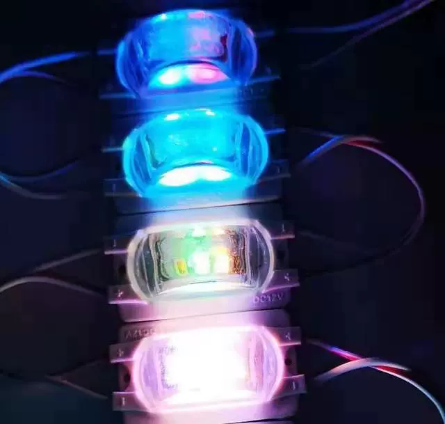 Светодиодный модуль литья под давлением RGB, автомобильная защита колесного арки, водонепроницаемая линза источника света, запчасти для авто, с подсветкой