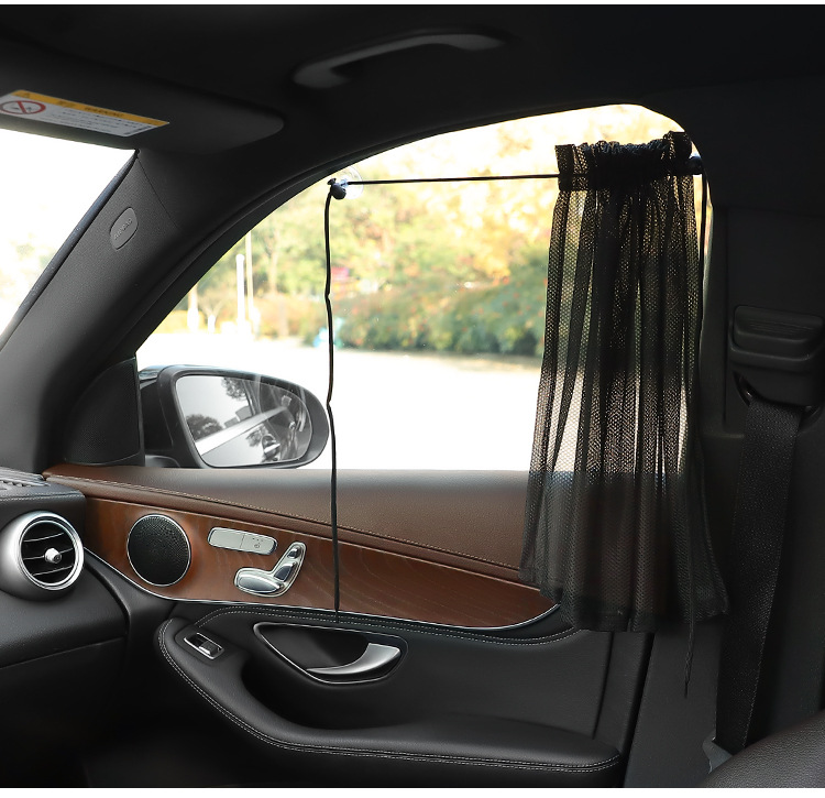 Car Curtain Sunshade Suction Cup Universal Mesh Car Sun Protection and Heat Insulation Car Side Window Privacy Curtain