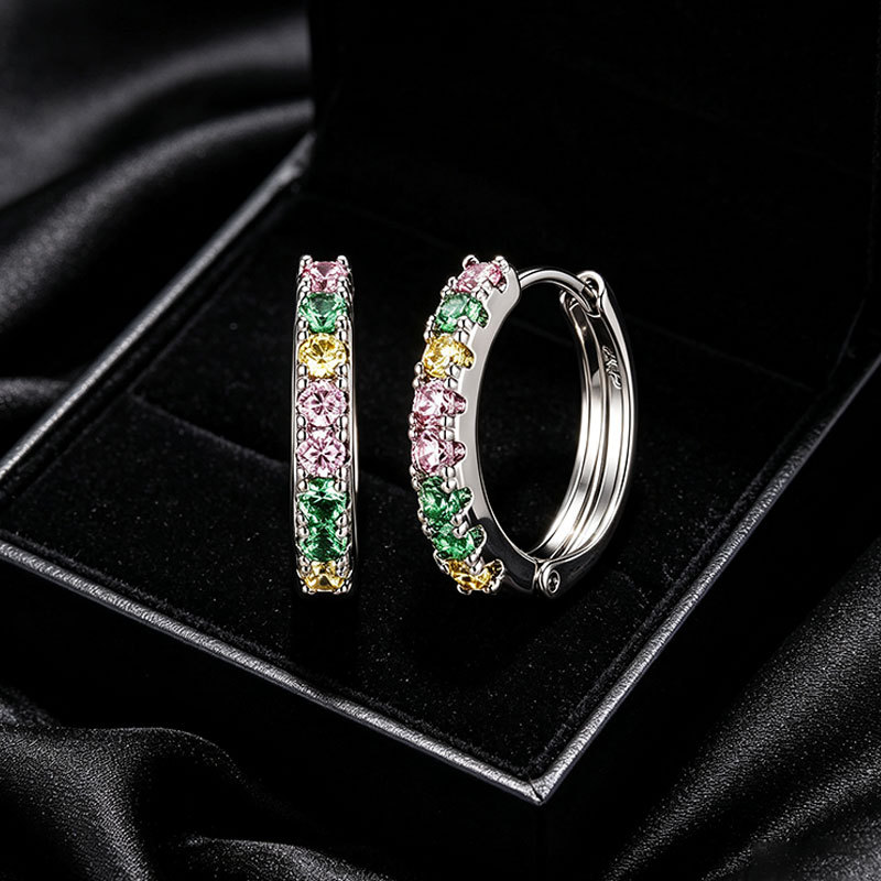 Xuping joyería estilo de moda europea y americana aretes exagerados doble fila brillante aretes de aretes de arroz de arroz pendientes de arroz transfronterizos aretes al por mayor