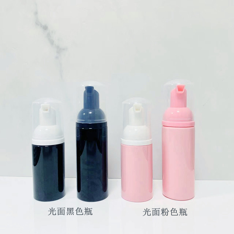 60ml / 2oz botella de espuma rosa, botella de espuma de pestañas, botella de espuma de mousse, botella de espuma de desinfectante de manos blanca y negra