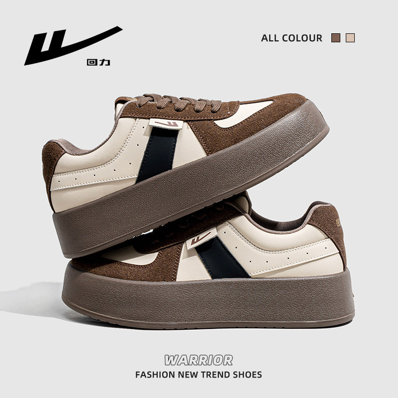 Zapatos de entrenamiento morales estilo guerrero, zapatos Melard de suela gruesa para mujer, zapatos casuales con bloques de color, zapatos individuales retro versátiles al por mayor.