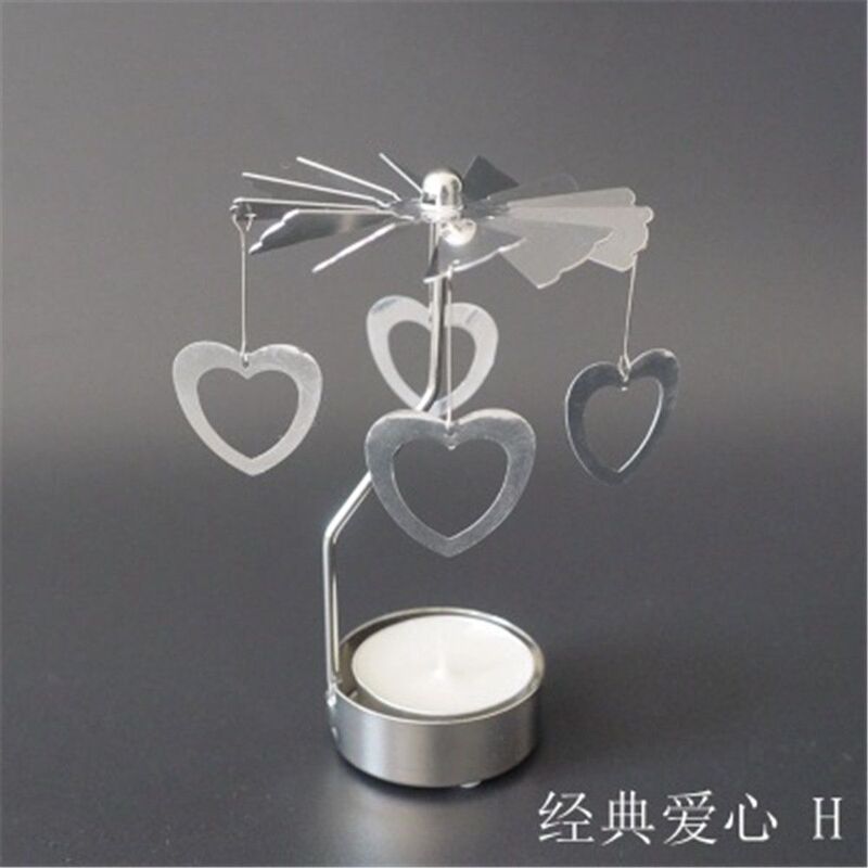 走马灯旋转烛台浪漫烛光少女心香薰蜡烛节日创意梦幻礼物复古摆件|undefined