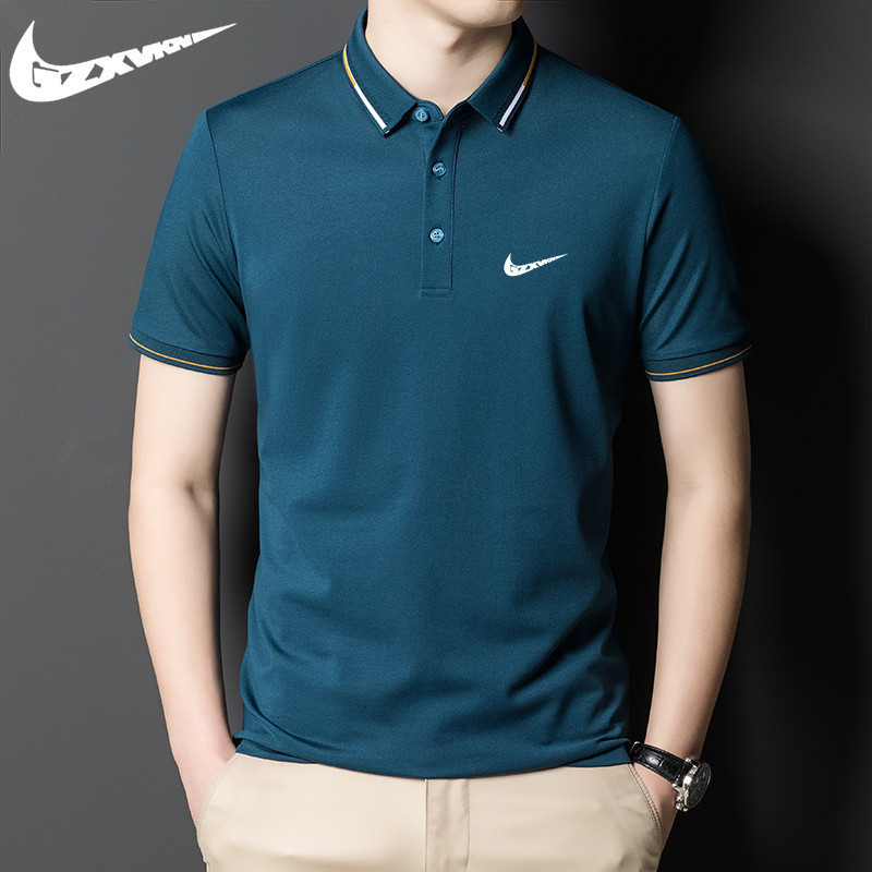 Men's 2025 Summer New Business Men's Lar Polo Shirt Youth Fashion Loose high quality Polo Shirt for Men