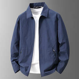 轻薄外套男2025秋季新款户外防晒衣冰丝速干翻领单层夹克
