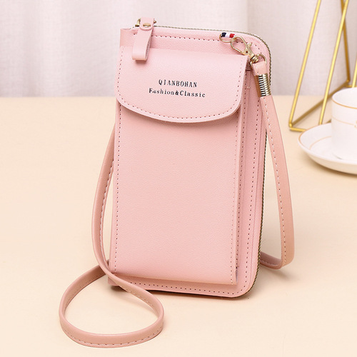  New Women's Crossbody Mobile Phone Bag Wholesale Large Capacity Multifunctional Solid Color Fashion Simple Shoulder Small Bag